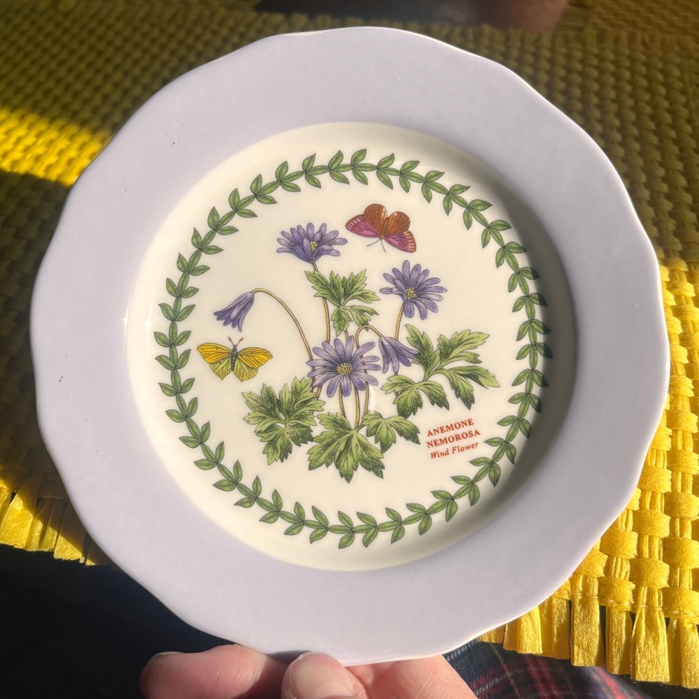 Portmeirion Botanic Garden Terrace Dessert Pie Plate cottage core floral decor